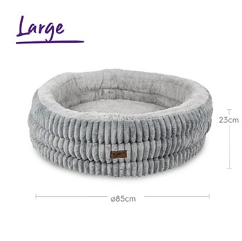 Kazoo Calming Nest Large Grey Dog Bed