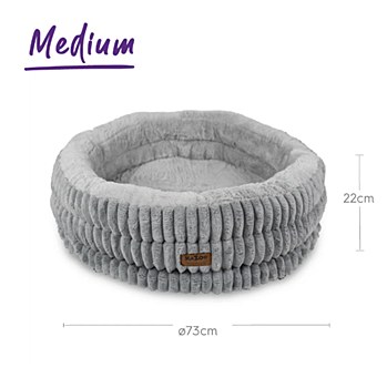 Kazoo Calming Nest Medium Grey Dog Bed