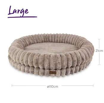 Kazoo Donut Snuggle Large Beige Dog Bed