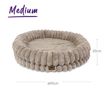 Kazoo Donut Snuggle Medium Beige Dog Bed