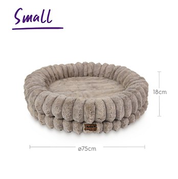 Kazoo Donut Snuggle Small Beige Dog Bed