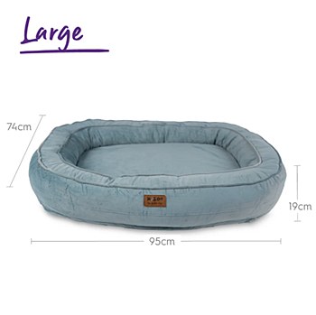 Kazoo Loop Neck Support Large Blue Dog Bed