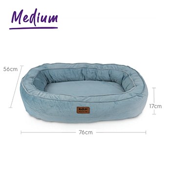 Kazoo Loop Neck Support Medium Blue Dog Bed