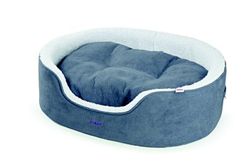 Kazoo Manhattan Grey &amp; White Large Dog Bed