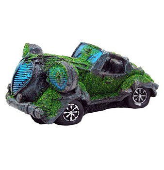 Bioscape Fish Tank Ornament Moss Covered Sports Car with Bubbler