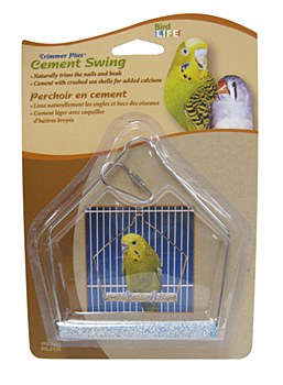 Penn Plax Cement Swing 4 inch for Parakeets and Small Birds