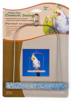 Penn Plax Cement Swing 7 inch for Cockatiels and Medium Birds