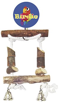 Birdie Block Swing with Small Bells Bird Toy