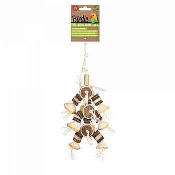 Birdie Natural Hanging Rings Bird Toy