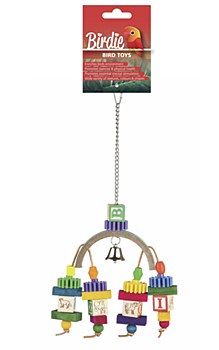 Birdie Rainbow Block Bridge Bird Toy
