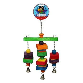 Cheeky Bird Hanging Tri-Bell Bird Toy