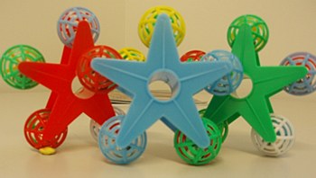 Plastic Jingle Star Wheel Bird Toy