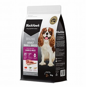 BlackHawk Adult Small Breed Lamb &amp; Rice 3kg Dry Dog Food