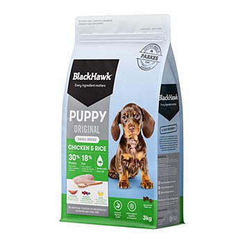 BlackHawk Puppy Small Breed Chicken &amp; Rice 3kg Dry Dog Food