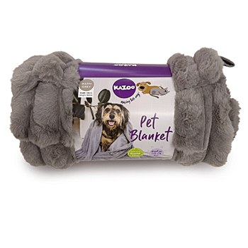 Kazoo Ribbed Warm Grey Pet Blanket