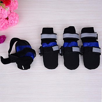 Zeez Waterproof Dog Boots Large Blue