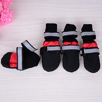 Zeez Waterproof Dog Boots Extra Large Red