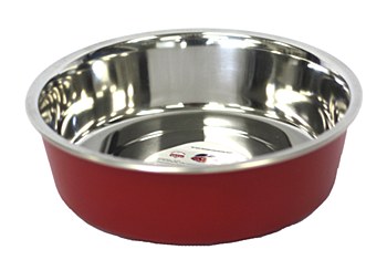 Pet Pacific Delisio Designer Stainless Steel Bowl Red 17cm
