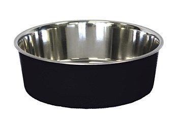 Pet Pacific Delisio Designer Stainless Steel Bowl Black 23cm