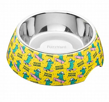 FuzzYard Sk8er Gator Small Dog Bowl