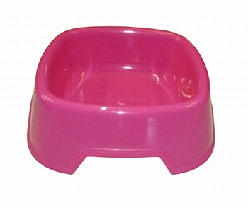 K9 Homes Heavy Duty Plastic Pink Large Dog Bowl