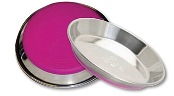 Rogz Stainless Steel Anchovy Pink Cat Bowl
