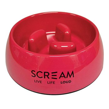 Scream Slow Down Pillar 400ml Pink Dog Bowl