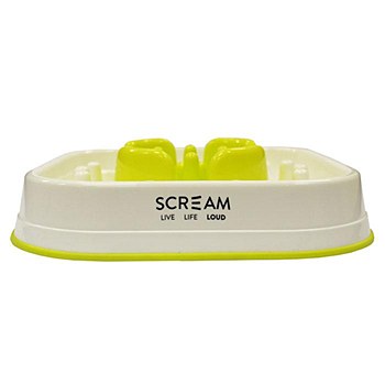 Scream Slow Feed Interactive Loud Green Dog Bowl