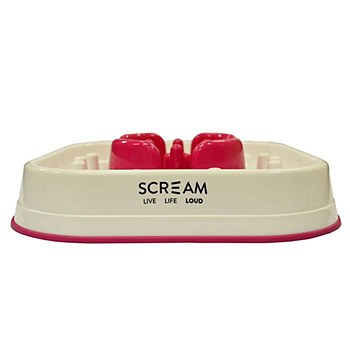 Scream Slow Feed Interactive Loud Pink Dog Bowl