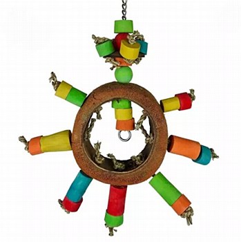 Nino's Java Coco Ship Wheel Bird Toy