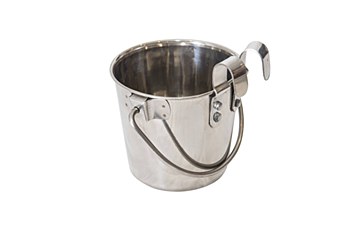 Stainless Steel Flat Sided Bucket with Hood 5.7 Litre