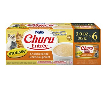 Inaba Churu Entree Mousse Chicken Recipe 6x85g Wet Cat Food