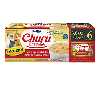 Inaba Churu Entree Mousse Tuna with Lobster Recipe 6x85g Wet Cat Food