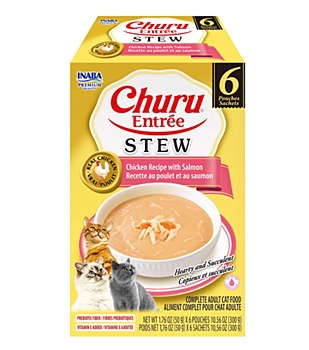 Inaba Churu Entree Stew Chicken with Salmon Recipe 6x50g Wet Cat Food