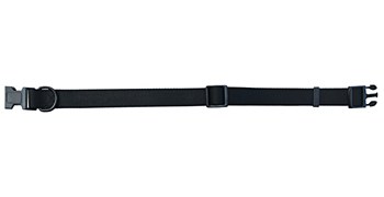 Montys Dog Collar Adjustable 20mm X 35-55cm Black
