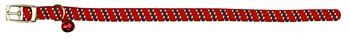 Montys Cat Collar Nylon Elastic Dot Pattern Red