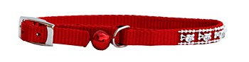 Montys Cat Collar Jewel 30cm Red