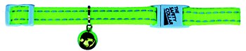 Montys Cat Collar Nylon Adjustable 30cm Green