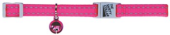 Montys Cat Collar Nylon Adjustable 30cm Pink