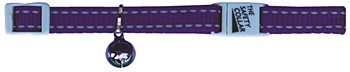Montys Cat Collar Nylon Adjustable 30cm Purple