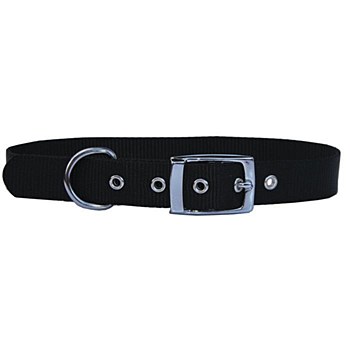 Montys Nylon Dog Collar 2.5cm x 60cm Black
