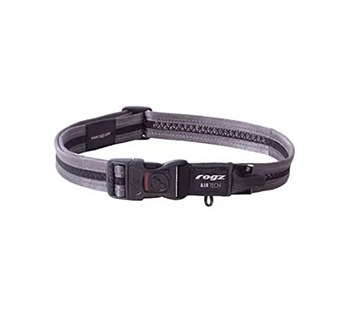 Rogz Dog Collar Airtech Classic Platinum Grey Extra Large