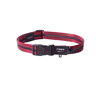 Rogz Dog Collar Airtech Classic Rock Red Extra Large