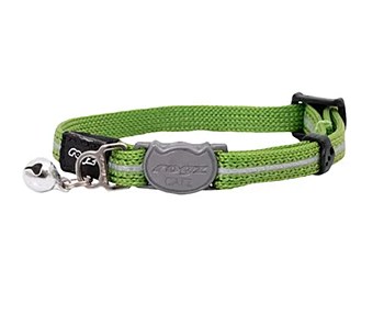 Rogz Alley Cat Lime Safety Cat Collar Extra Small