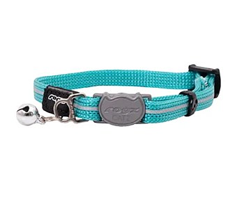 Rogz Alley Cat Teal Safety Cat Collar Extra Small