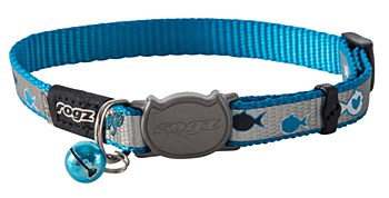 Rogz Cat Collar Reflective 8mm Blue