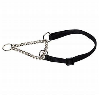 Prestige Pet Adjustable Semi Choke Collar 1 inch Black