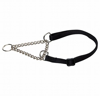 Prestige Pet Adjustable Semi Choke Collar 3/4 inch Black