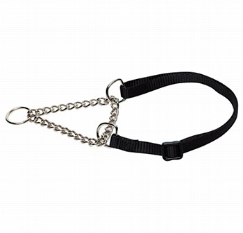 Prestige Pet Adjustable Semi Choke Collar 3/8 inch Black