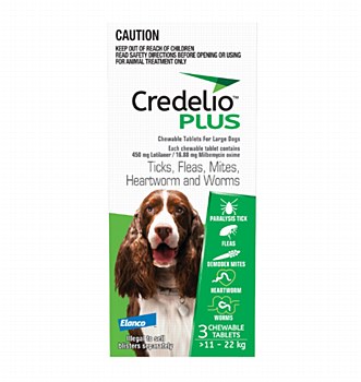 Credelio Plus Chewable Tablets Flea &amp; Worming Treatment for Large Dogs (3 Pack)